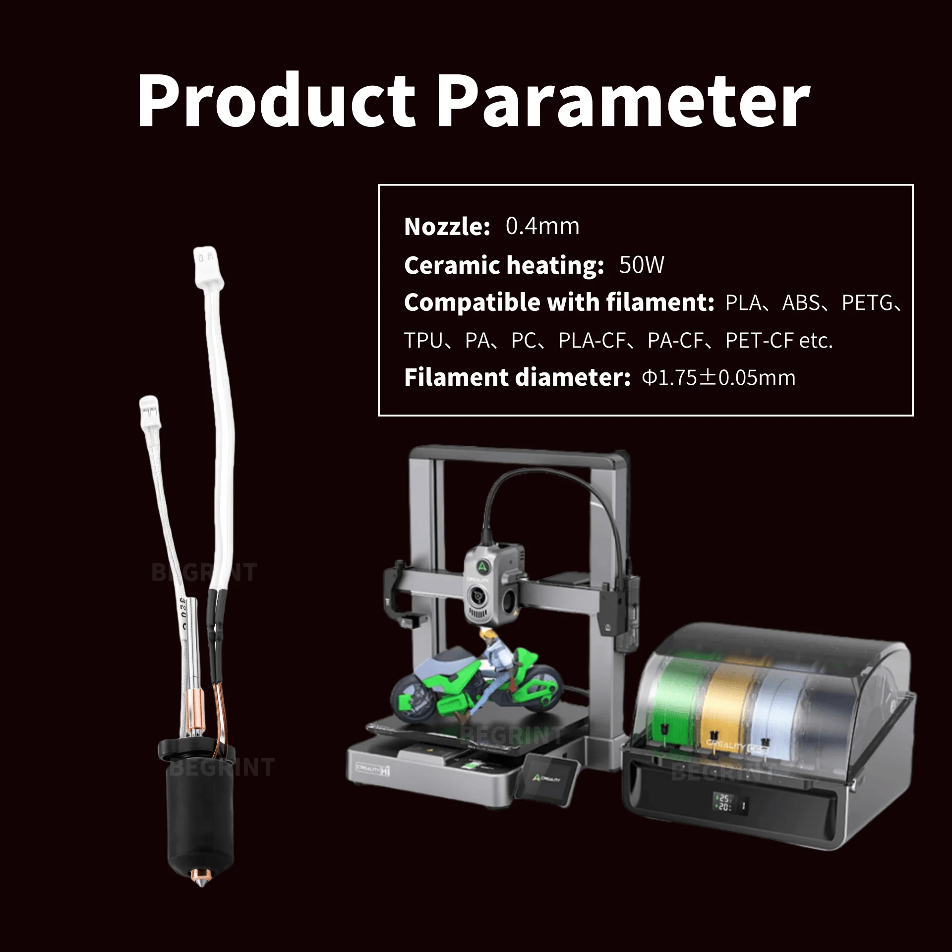 Creality Hi Hi Combo için Yüks - Ceramic Heat Emitter incelemesi ve fiyatı